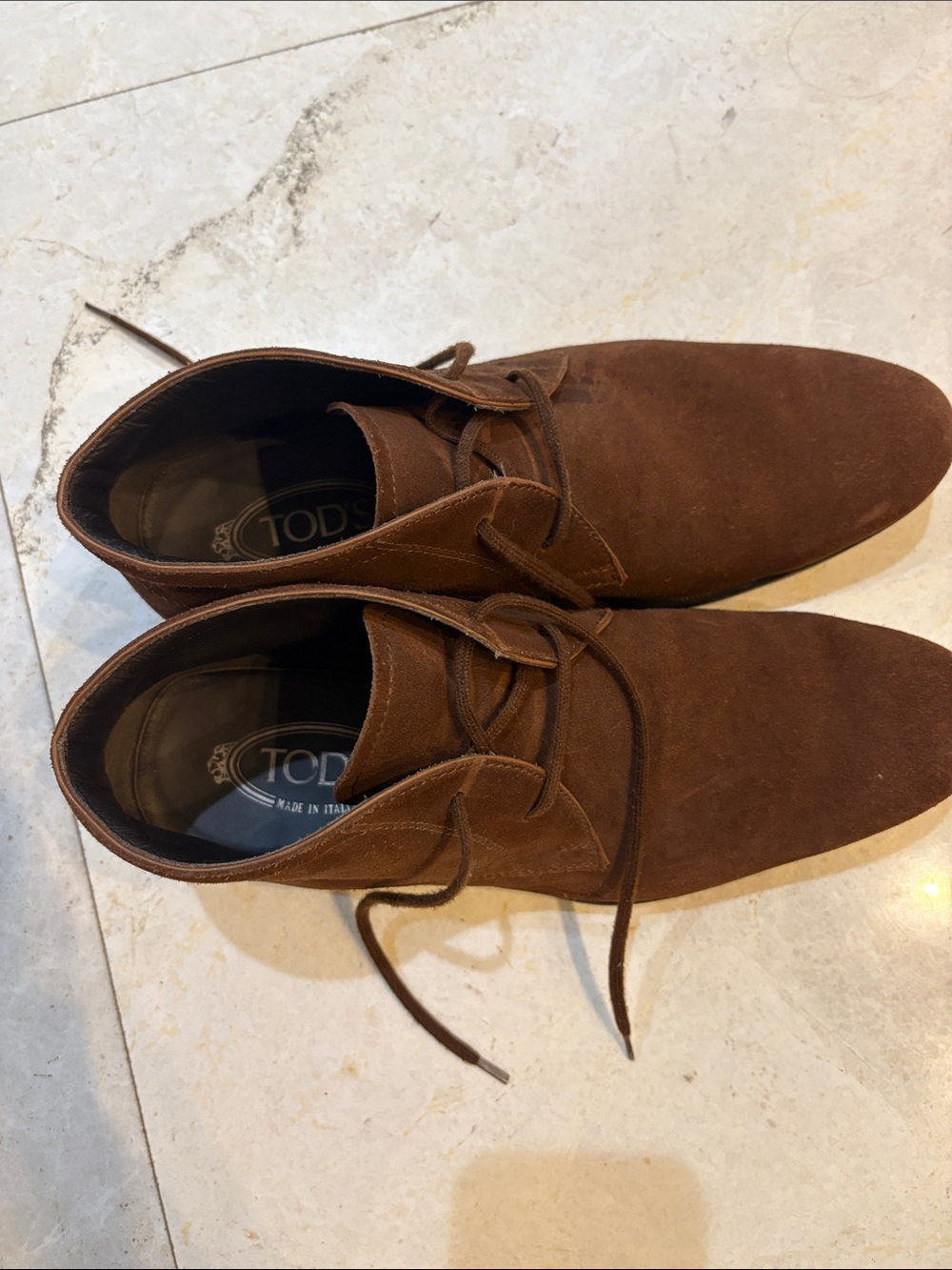 TOD'S Brown Suede Chukka Boots - Lace-Up Men’s Desert Style
